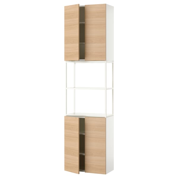 IKEA ENHET storage combination, 24x12 3/4x90 in White / Oak Effect, Ikea Ireland | 7504EZMNY