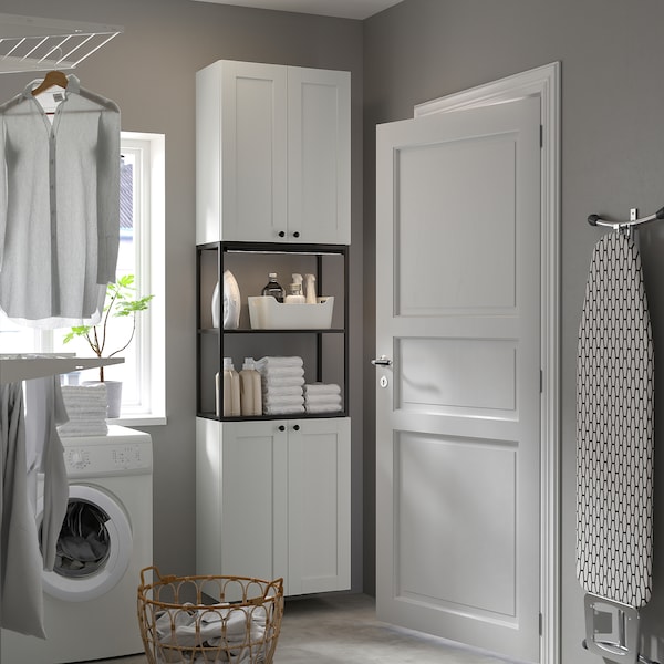 IKEA ENHET storage combination, 24x12 3/4x90 in Anthracite / White Frame, Ikea Ireland | 0291BGQSL
