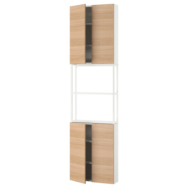 IKEA ENHET storage combination, 24x6 3/4x90 in White / Oak Effect, Ikea Ireland | 7283RUSXM