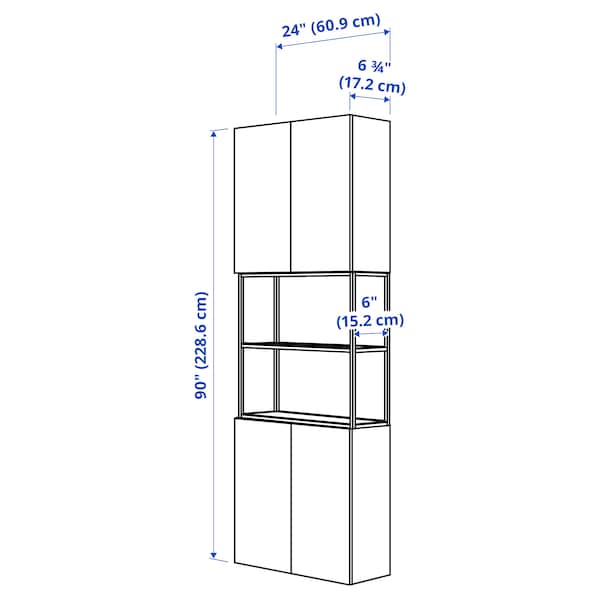 IKEA ENHET storage combination, 24x6 3/4x90 in Anthracite / Gray Frame, Ikea Ireland | 4267CYPWT