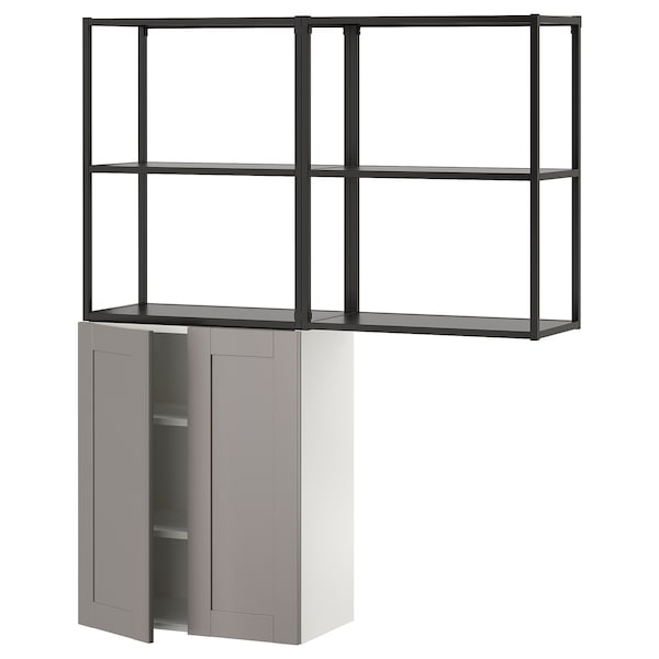 IKEA ENHET storage combination, 48x12 3/4x60 in Anthracite / Gray Frame, Ikea Ireland | 6179HWRBJ