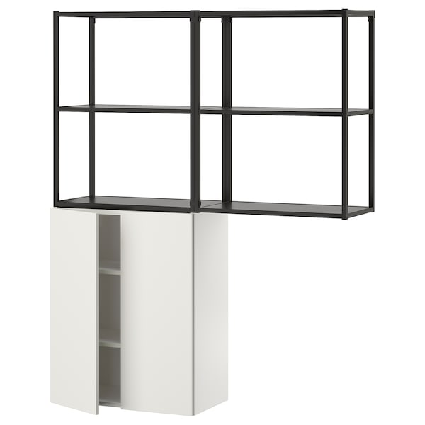 IKEA ENHET storage combination, 48x12 3/4x60 in Anthracite / White, Ikea Ireland | 8297VLYRO