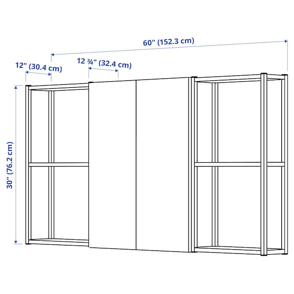 IKEA ENHET storage combination, 60x12 3/4x30 in Anthracite / White, Ikea Ireland | 0631ZLTSF