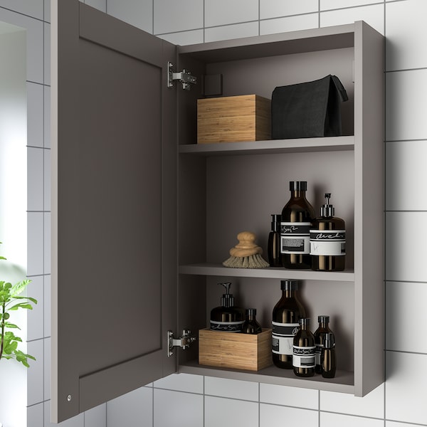 IKEA ENHET wall cabinet/1 door, 18x6 3/4x30 in Gray / Gray Frame, Ikea Ireland | 6583FXTOB