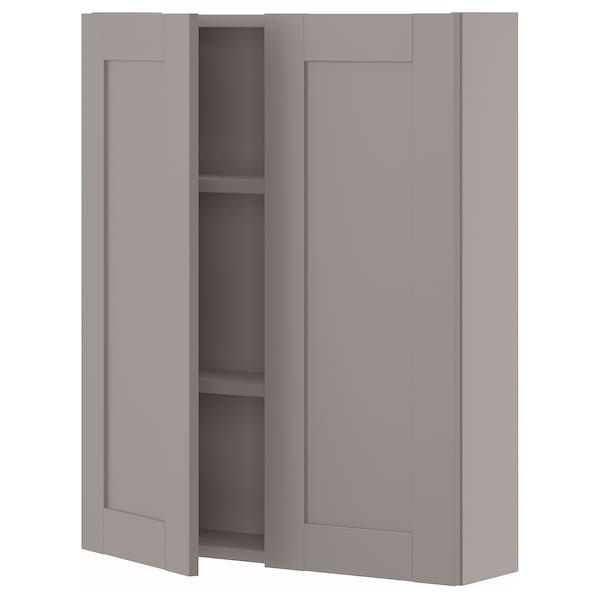 IKEA ENHET wall cabinet/2 door, 24x6 3/4x30 in Gray / Gray Frame, Ikea Ireland | 7149YAQFG