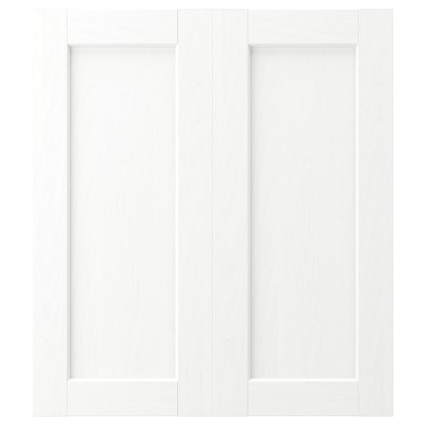 IKEA ENKÖPING 2-p door/corner base cabinet set, 13x30 in White Wood Effect, Ikea Ireland | 5482IKMAN