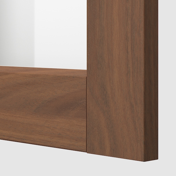 IKEA ENKÖPING glass door, 15x30 in Brown Walnut Effect, Ikea Ireland | 0134UJMCZ