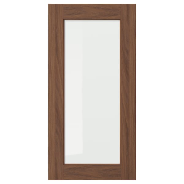 IKEA ENKÖPING glass door, 15x30 in Brown Walnut Effect, Ikea Ireland | 0134UJMCZ