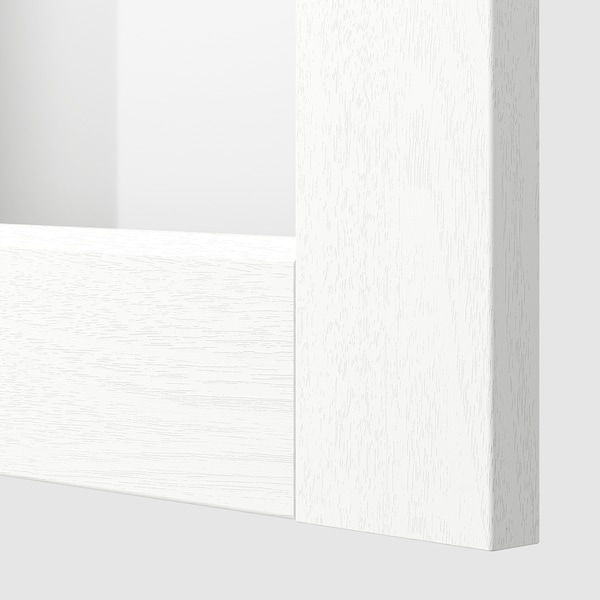 IKEA ENKÖPING glass door, 18x40 in White Wood Effect, Ikea Ireland | 9034FRCTW