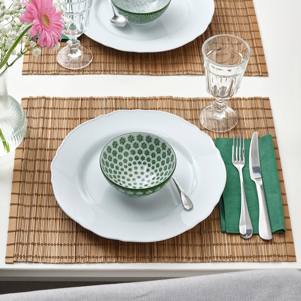 IKEA ENTUSIASM bowl, 4 ½ in, 4 pack Patterned / Green, Ikea Ireland | 5496KOMIT