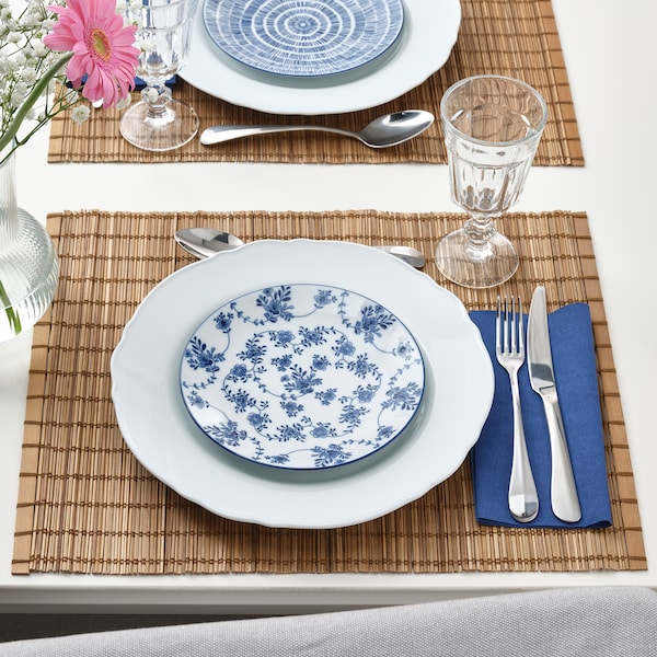 IKEA ENTUSIASM side plate, 7 in, 4 pack Patterned / Blue, Ikea Ireland | 6435VOFAI