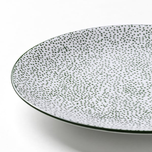 IKEA ENTUSIASM side plate, 7 in, 4 pack Patterned / Green, Ikea Ireland | 1958JBZES