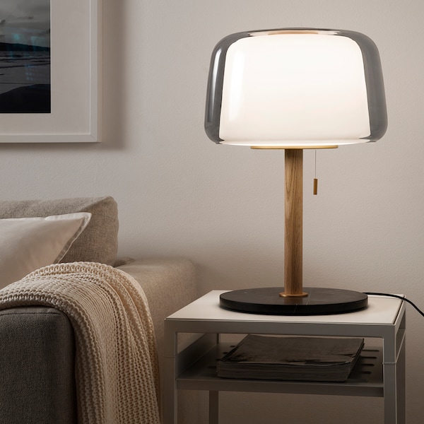 IKEA EVEDAL table lamp, marble/gray, Ikea Ireland | 9451JAZOU