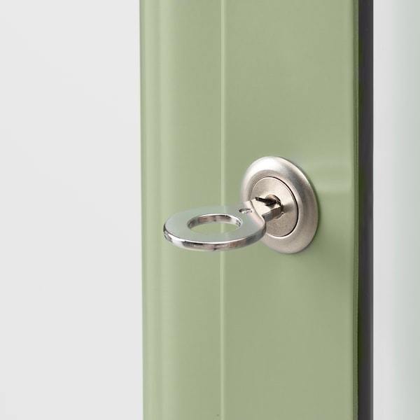 IKEA FABRIKÖR Glass-door cabinet, 22 1/2x59 in Pale Gray / Green, Ikea Ireland | 0251NHBKU