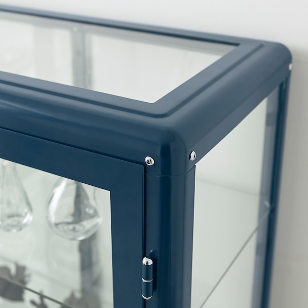 IKEA FABRIKÖR Glass-door cabinet, 31 7/8x44 1/2 in Black / Blue, Ikea Ireland | 5762HZGCB