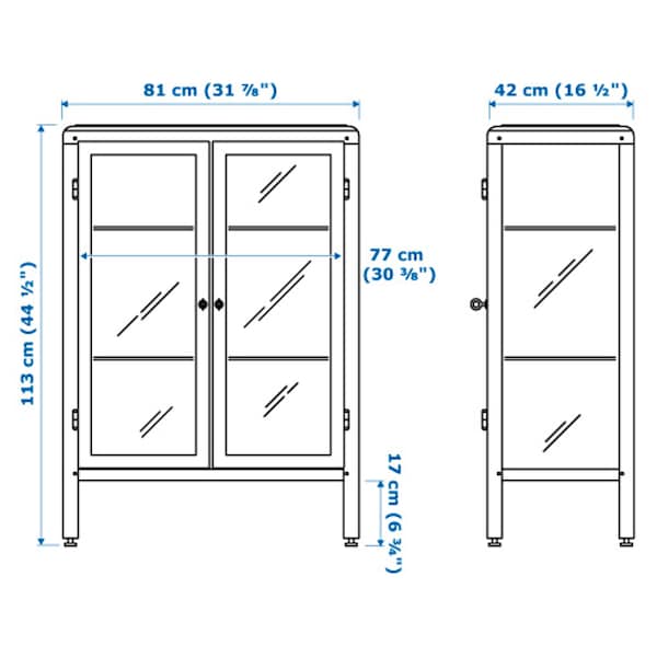IKEA FABRIKÖR Glass-door cabinet, 31 7/8x44 1/2 in Light Yellow, Ikea Ireland | 9705BUHVN