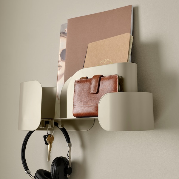 IKEA FAGNING wll orgnzr/hks, light beige-green, Ikea Ireland | 8547WJCGR