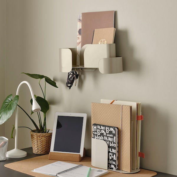 IKEA FAGNING wll orgnzr/hks, light beige-green, Ikea Ireland | 8547WJCGR