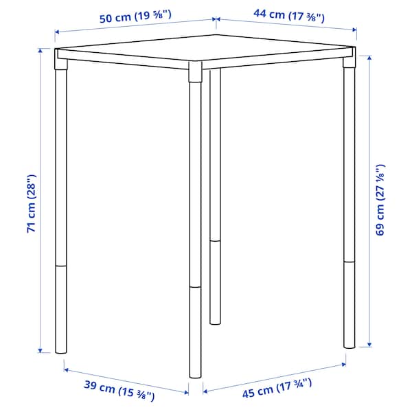 IKEA FEJAN table, white, 19 5/8x17 3/8 in White, Ikea Ireland | 1853DYAWP