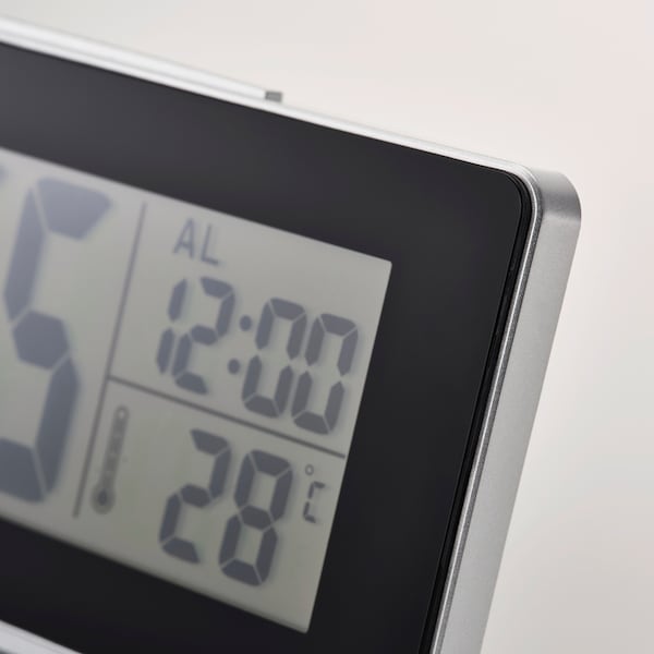 IKEA FILMIS clock/thermometer/alarm, black, 6 ½x3 ½ in, Ikea Ireland | 1687MWYUT