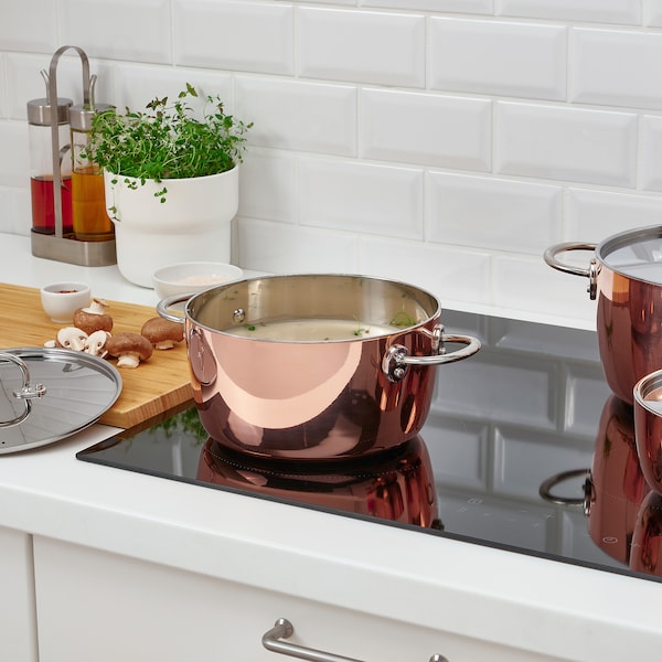 IKEA FINMAT pot with lid, copper/stainless steel, 3 qt, Ikea Ireland | 8073EWYOP