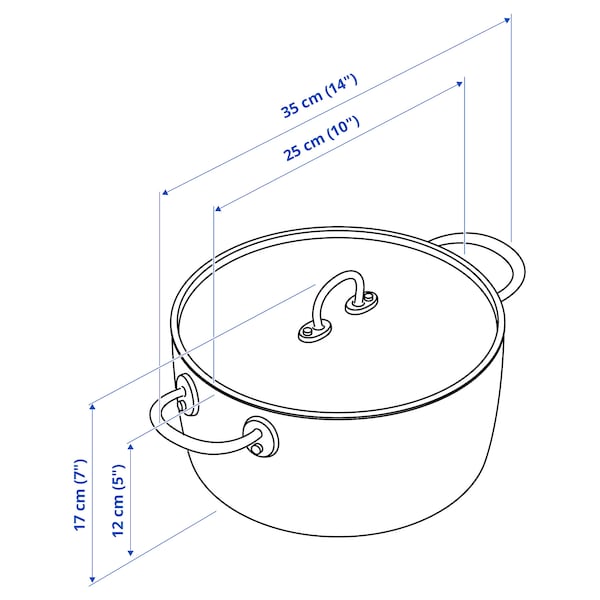 IKEA FINMAT pot with lid, copper/stainless steel, 5 qt, Ikea Ireland | 2017UMECR