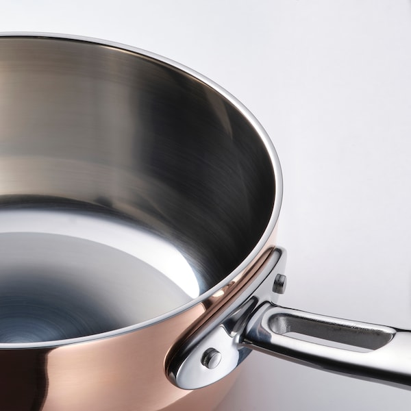 IKEA FINMAT saucepan with lid, copper/stainless steel, 2 qt, Ikea Ireland | 6423MEAYV