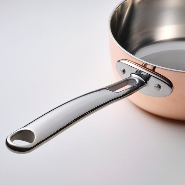 IKEA FINMAT saucepan with lid, copper/stainless steel, 2 qt, Ikea Ireland | 6423MEAYV