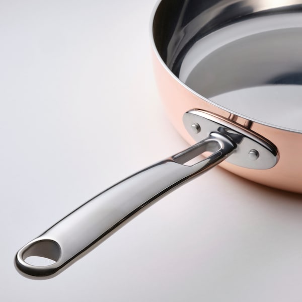 IKEA FINMAT sauté pan with lid, copper/stainless steel, 10 in, Ikea Ireland | 3408QFTPI