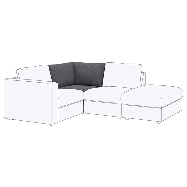 IKEA FINNALA Cover for corner section Gunnared Medium Gray, Ikea Ireland | 8794HVQWZ
