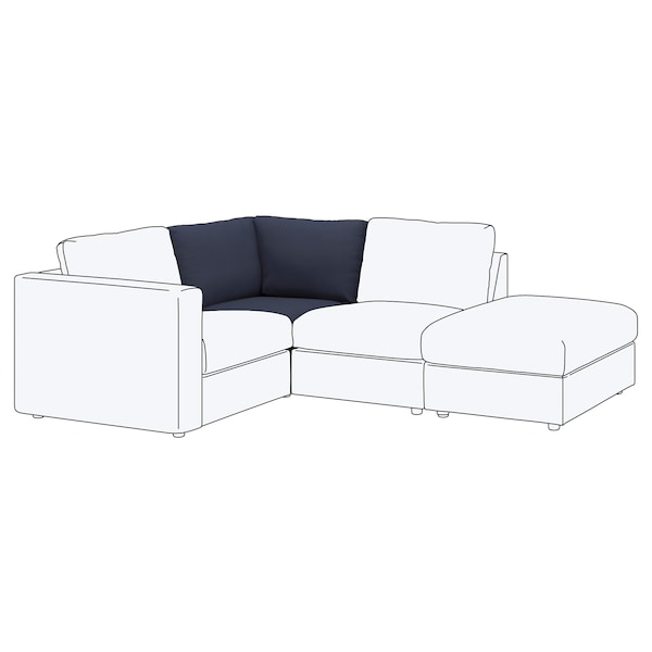 IKEA FINNALA Cover for corner section Orrsta Black / Blue, Ikea Ireland | 1846POJTH