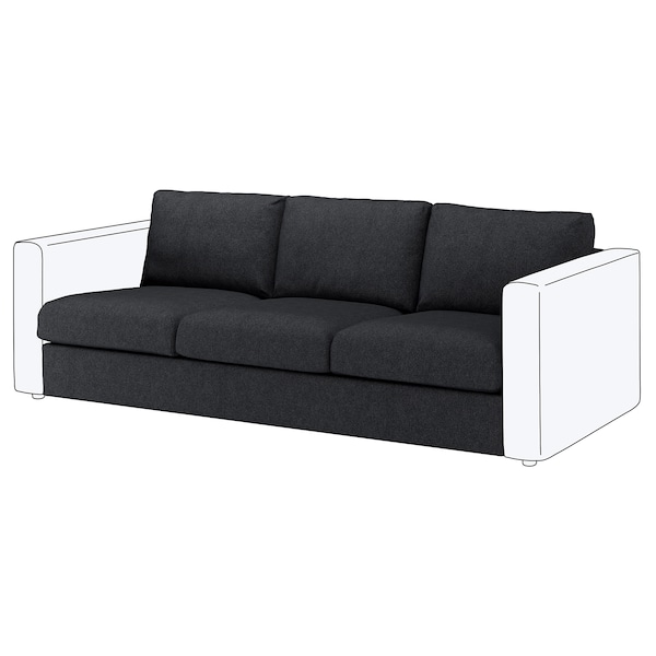 IKEA FINNALA Cover for sofa section Tallmyra Black / Gray, Ikea Ireland | 7314SHWJL