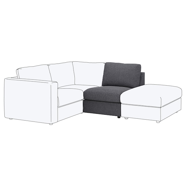 IKEA FINNALA cover for 1-seat section Gunnared Medium Gray, Ikea Ireland | 0476KNUXJ