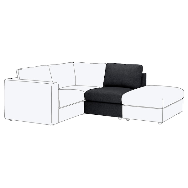 IKEA FINNALA cover for 1-seat section Tallmyra Black / Gray, Ikea Ireland | 7813KYWOG