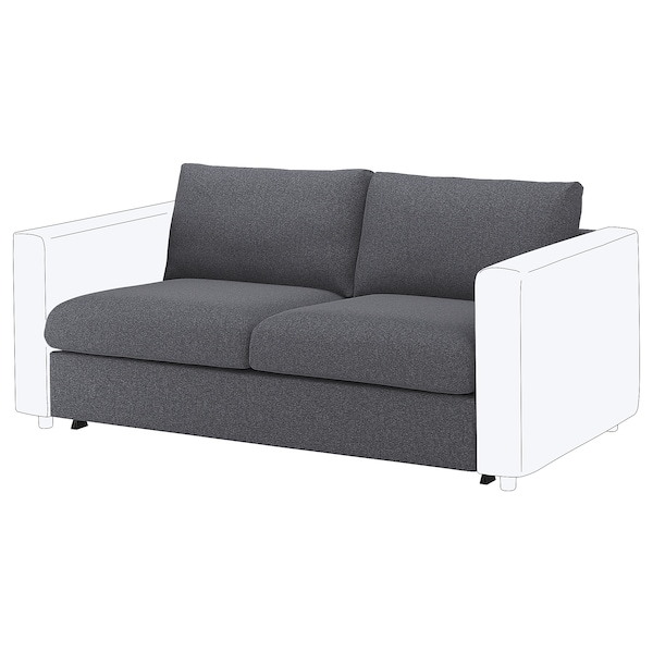 IKEA FINNALA cover for loveseat sleeper section Gunnared Medium Gray, Ikea Ireland | 5167CYOEB