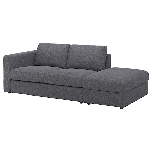 IKEA FINNALA cover for sofa, with open end Gunnared Medium Gray, Ikea Ireland | 6703FQPZX