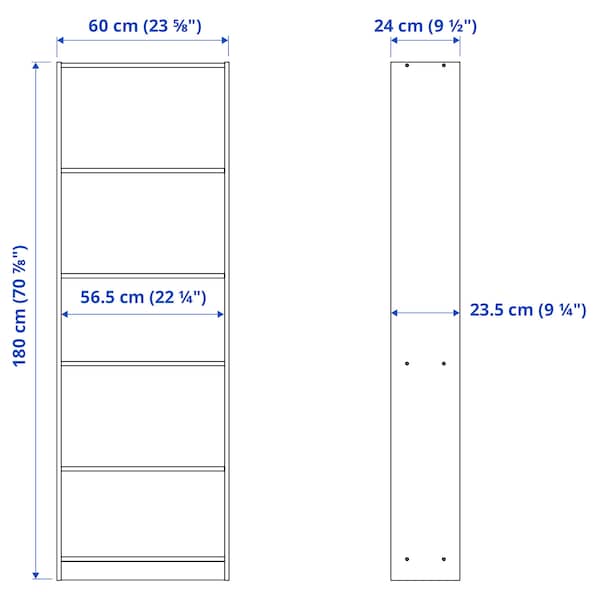 IKEA FINNBY Bookcase, black, 23 5/8x70 7/8 in, Ikea Ireland | 1906CRFKP