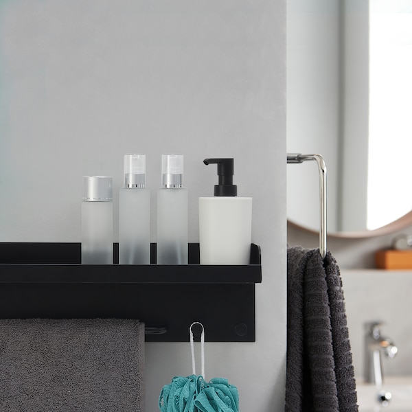 IKEA FINNINGEN shower shelf, black, Ikea Ireland | 4631XRNIA
