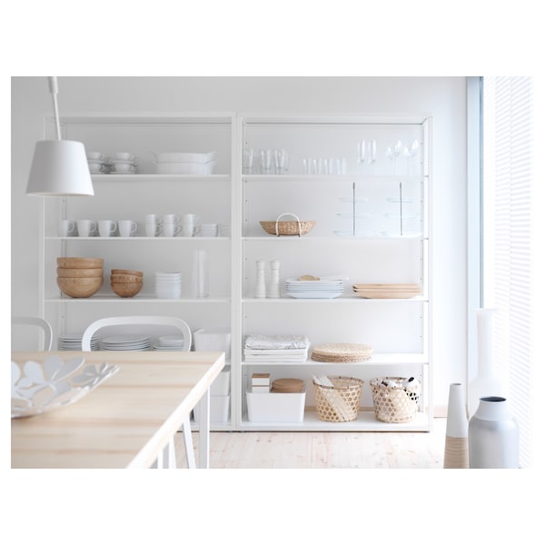 IKEA FJÄLKINGE Shelf unit, white, 46 1/2x76 in, Ikea Ireland | 7398ESYIG
