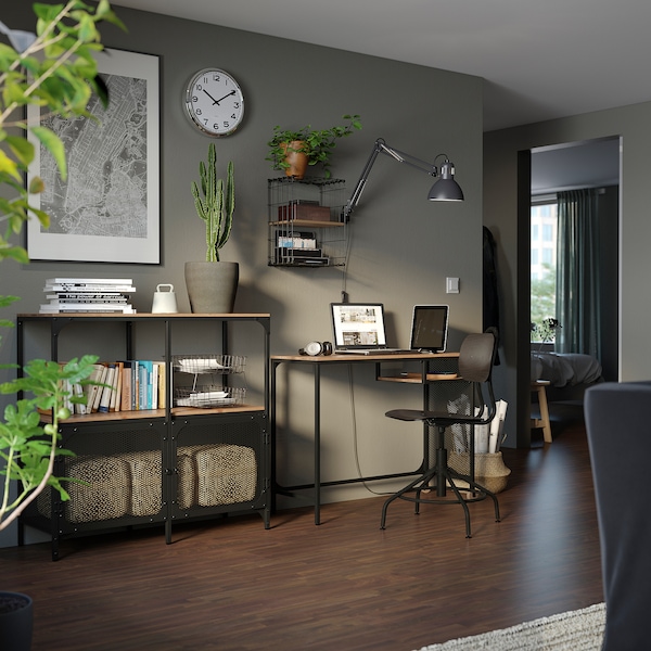 IKEA FJÄLLBO Shelf unit, black, 39 3/8x37 3/8 in, Ikea Ireland | 4367LORUB