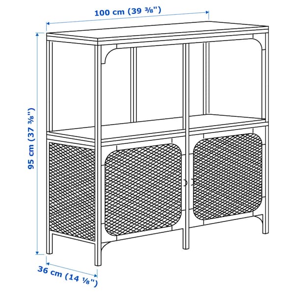 IKEA FJÄLLBO Shelf unit, black, 39 3/8x37 3/8 in, Ikea Ireland | 4367LORUB