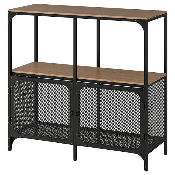 IKEA FJÄLLBO Shelf unit, black, 39 3/8x37 3/8 in, Ikea Ireland | 4367LORUB