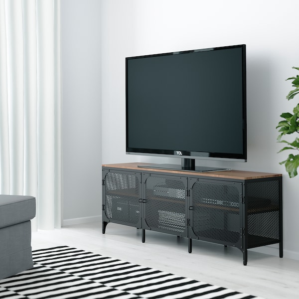 IKEA FJÄLLBO TV unit, black, 59x14 1/8x21 1/4 in, Ikea Ireland | 4028QSTLK