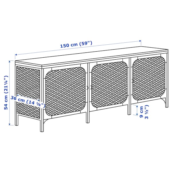 IKEA FJÄLLBO TV unit, black, 59x14 1/8x21 1/4 in, Ikea Ireland | 4028QSTLK