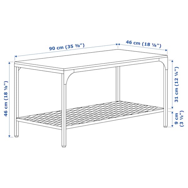 IKEA FJÄLLBO coffee table, black, 35 3/8x18 1/8 in, Ikea Ireland | 4920QJVRT