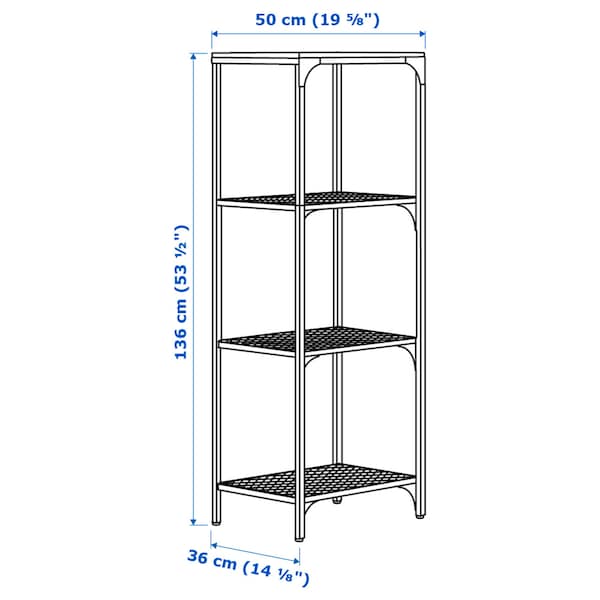 IKEA FJÄLLBO shelf unit, black, 20 1/8x53 1/2 in, Ikea Ireland | 9458SOFGE