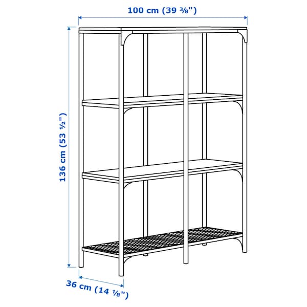 IKEA FJÄLLBO shelf unit, black, 39 3/8x53 1/2 in, Ikea Ireland | 4782HYBWV