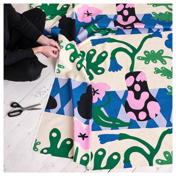 IKEA FJÄLLDRABA pre-cut fabric, multicolor, 59x118 in, Ikea Ireland | 6213UCETJ
