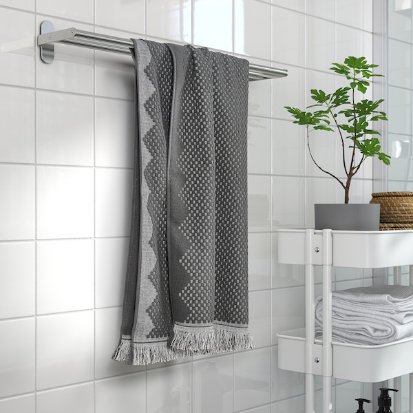 IKEA FJÄLLSTARR bath towel, 28x55 in Dark Gray, Ikea Ireland | 1560ATYDN