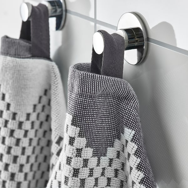 IKEA FJÄLLSTARR bath towel, 28x55 in White / Gray, Ikea Ireland | 5692JLMCK